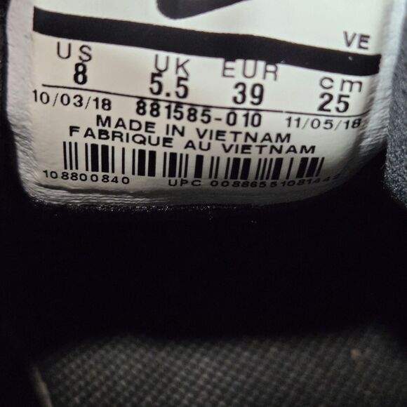 Nike Shoes Womens 8 Downshifter 7 Running Sneakers Black Lace Up 881585-010 - Picture 11 of 12